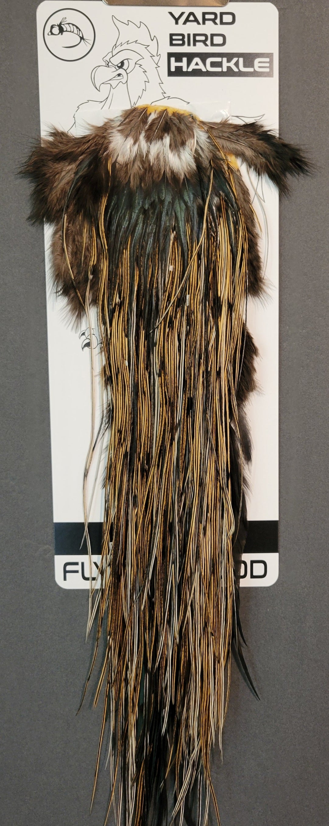 Flash Sale Hackle 226 - Yard Bird Saddle - Speckled Badger (size 16-18)