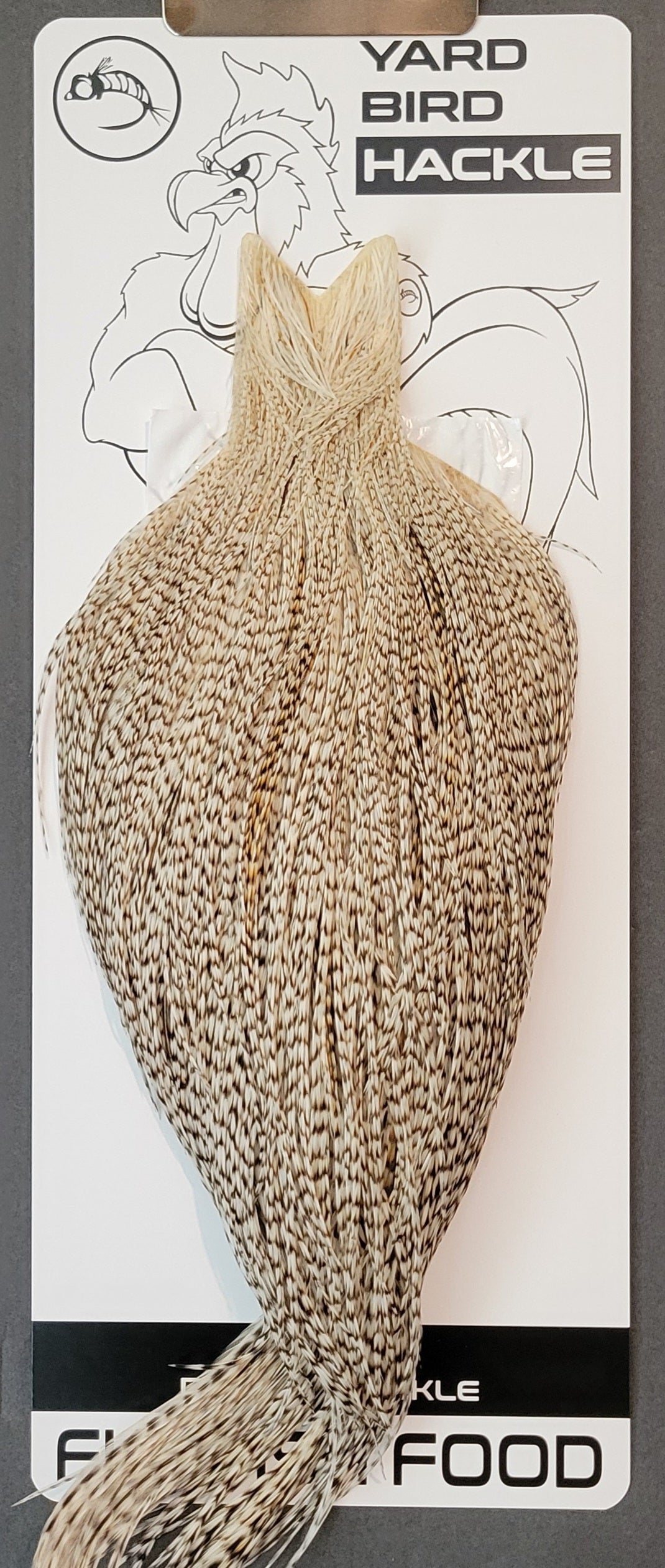 Flash Sale Hackle 111 - Yard Bird Cape - Grizzly Variant (sizes 8-22)