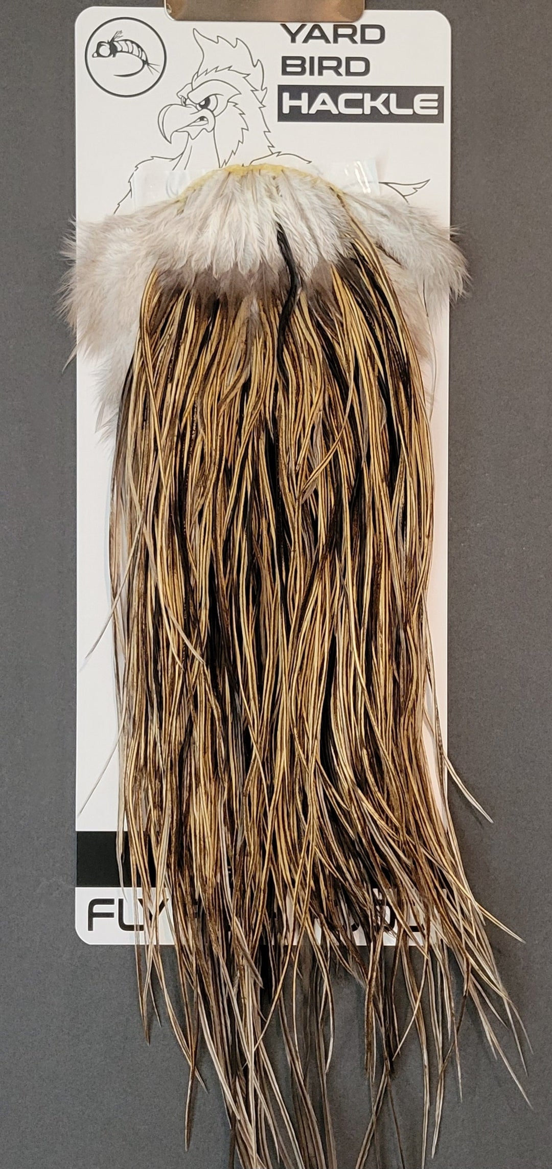 Flash Sale Hackle 180 - Yard Bird Saddle - Speckled Badger (size 16-18)