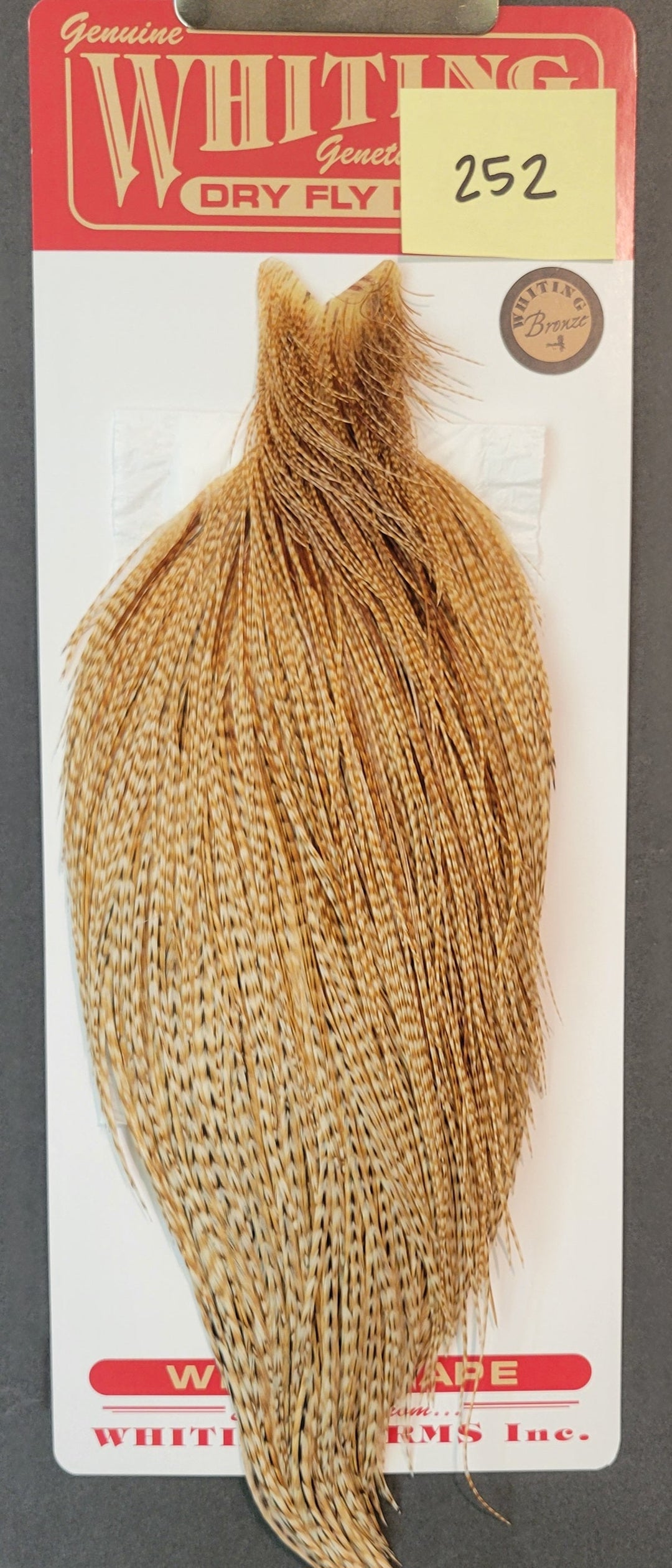 Flash Sale Hackle 252 - Whiting Cape Bronze - Barred Medium Ginger (sizes 8-22)