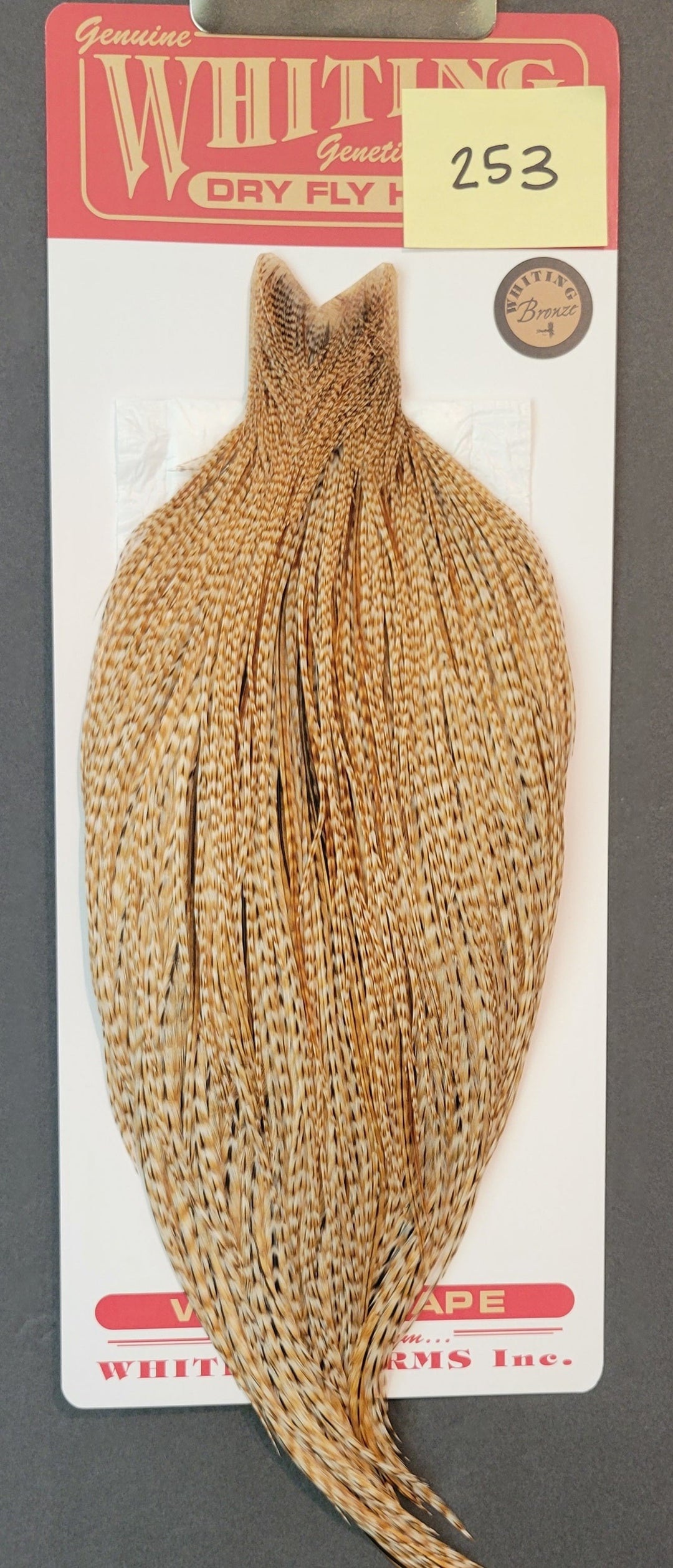 Flash Sale Hackle 253 - Whiting Cape Bronze - Barred Medium Ginger (sizes 8-22)