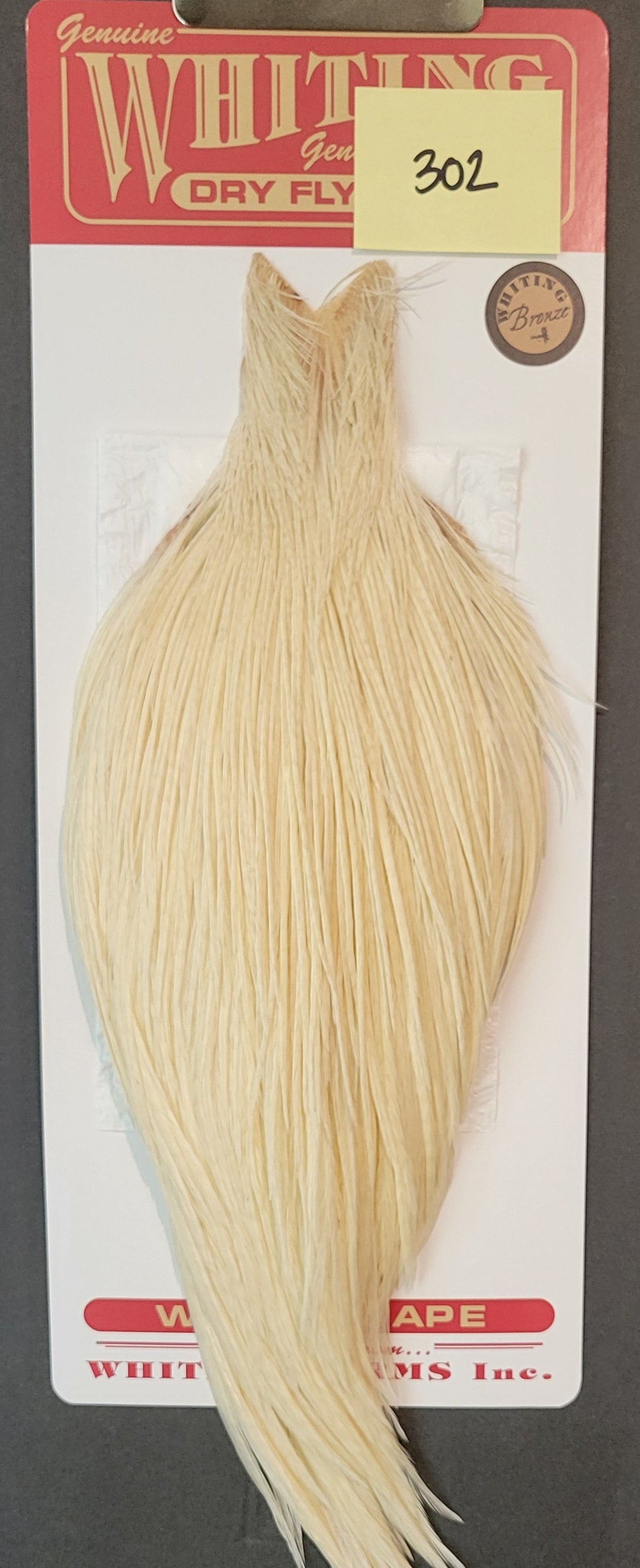 Flash Sale Hackle 302 - Whiting Cape Bronze - White (sizes 8-22)