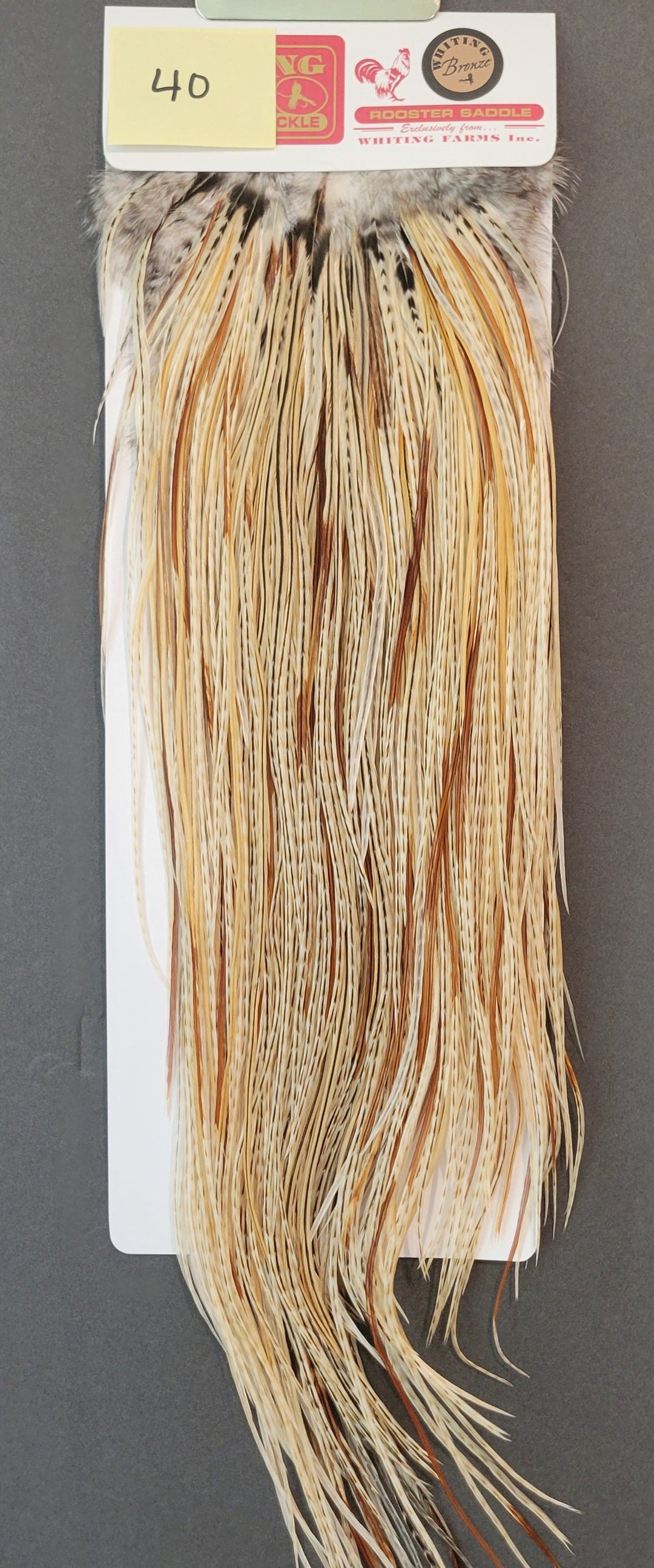 Flash Sale Hackle 40 - Whiting Saddle Bronze - Unique Variant (size 16-18)