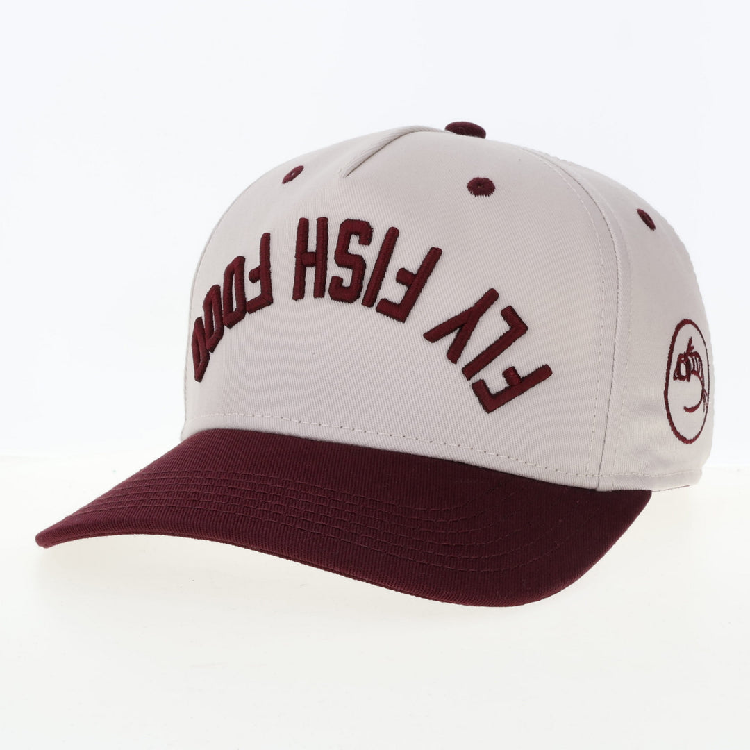 Fly Fish Food Heritage Hat - Stone/Maroon