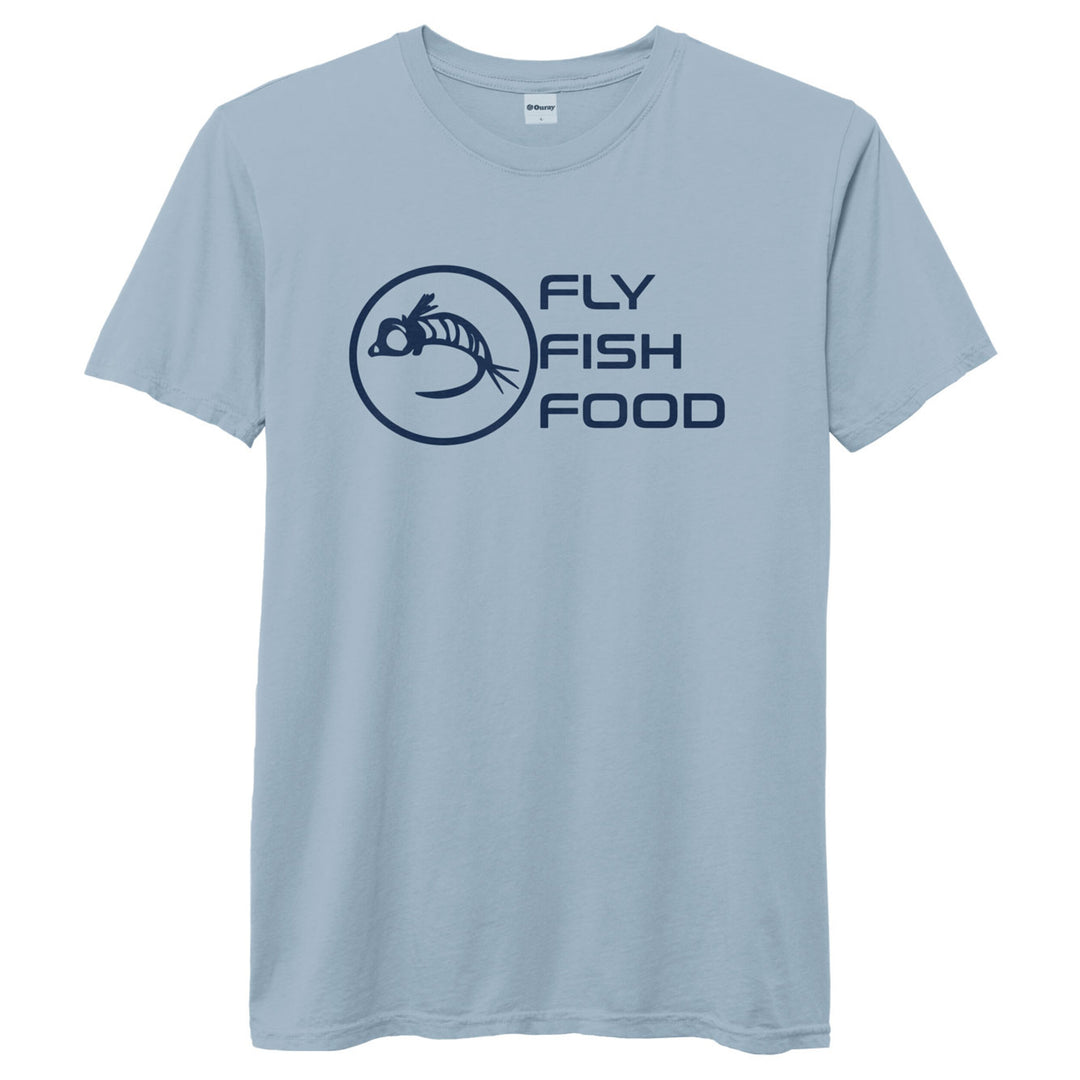 Fly Fish Food Logo Tee - Blue Fog