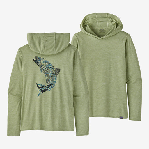 Patagonia - W's Cap Cool Daily Graphic Hoody - Upstream Steelhead: Salvia Green X-Dye