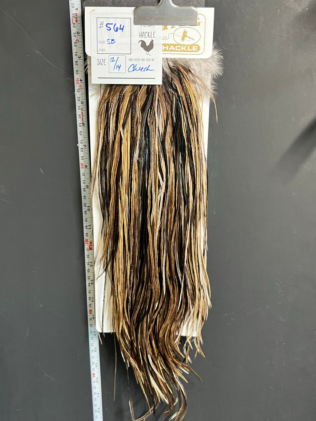 Flash Sale Hackle 564 - Heritage Saddle - Speckled Badger (size 12-14)