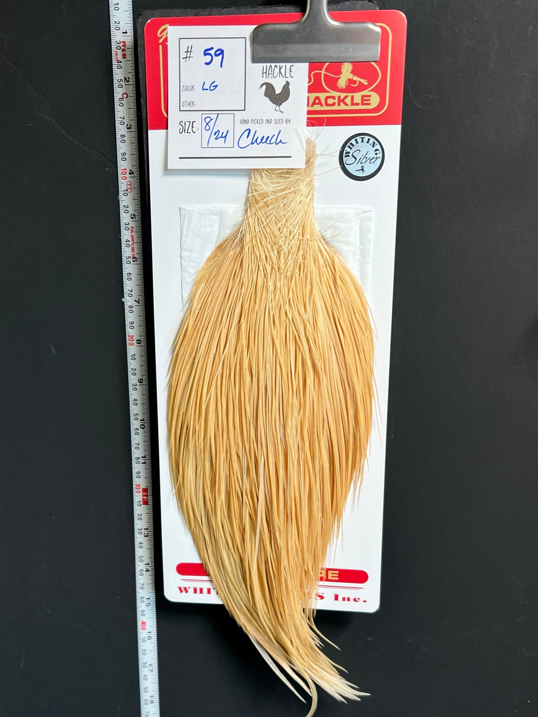 Flash Sale Hackle 59 - Whiting Cape Silver - Light Ginger (sizes 8-22)