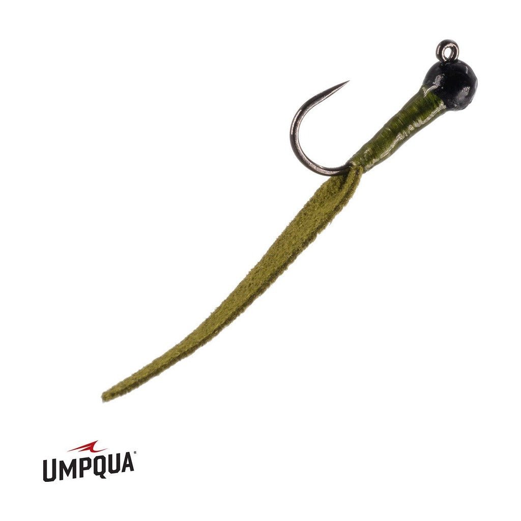 bass fishing leech hooks Balanced Leather - Black & Chartreuse but the spoon is a thinner cut Fishing A Plastic Leech For