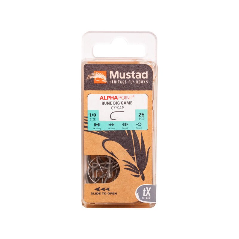 thumbnail image 2 of Mustad 3407DT Size 1 Saltwater Big Game Duratin J Hooks - Pack Of 100 2 of 6