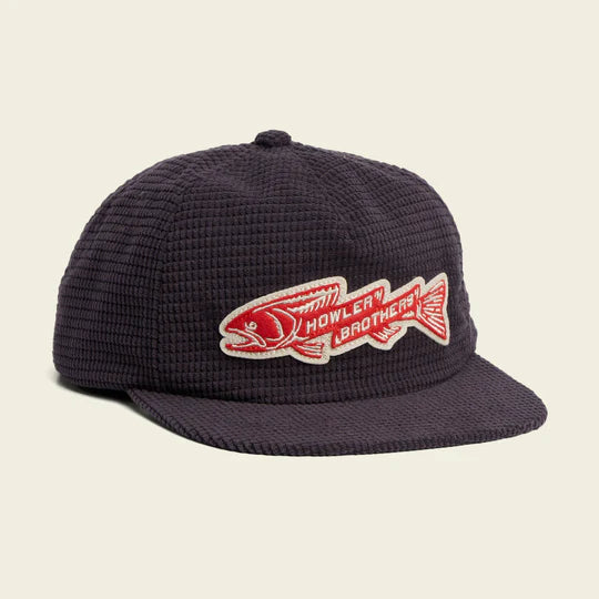 Howler Bros Unstructured Snapback Hat - Trout Bolt : Navy Corduroy
