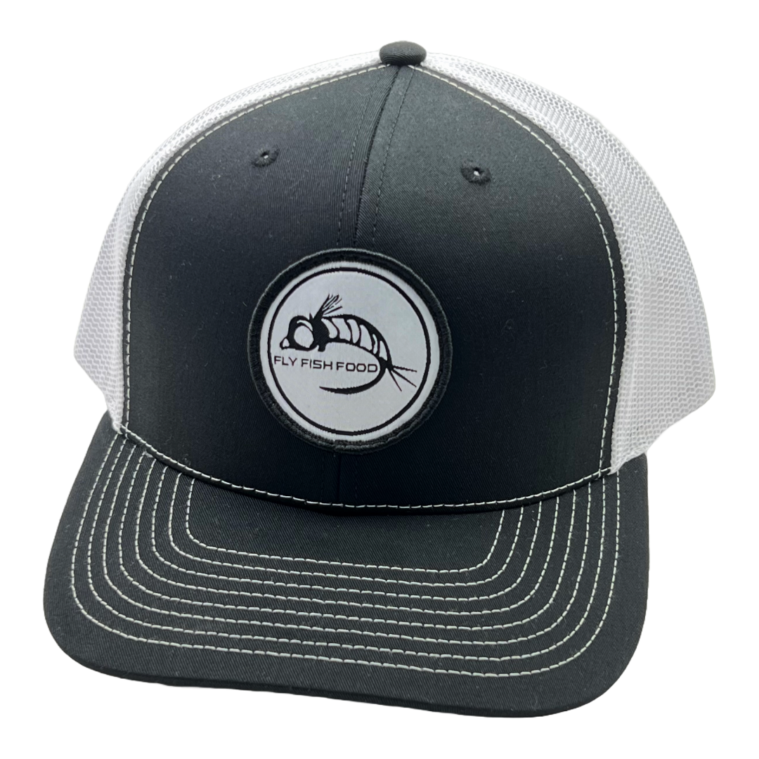 Fly Fish Food Logo Hat - Black White Stitching