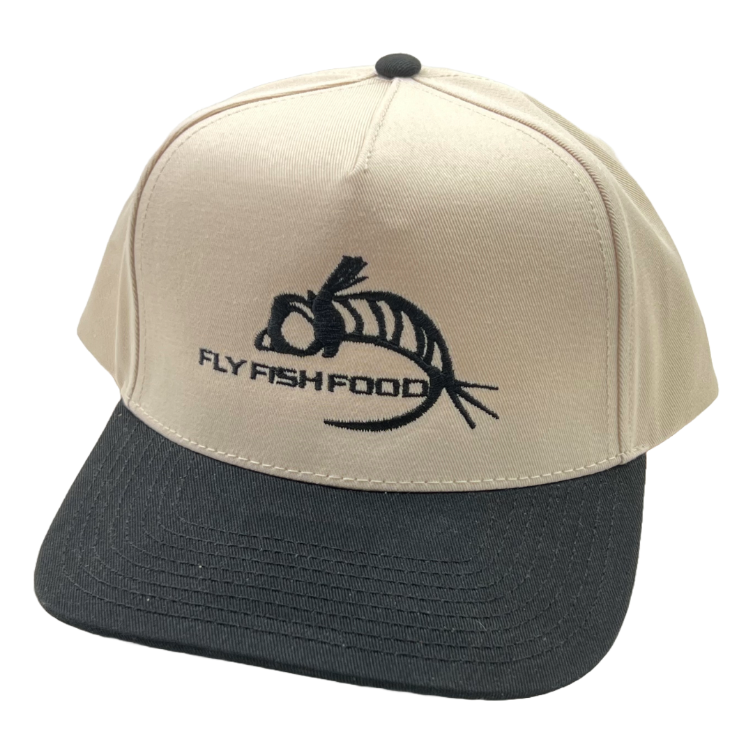 Fly Fish Food Logo Hat - Cream/Black