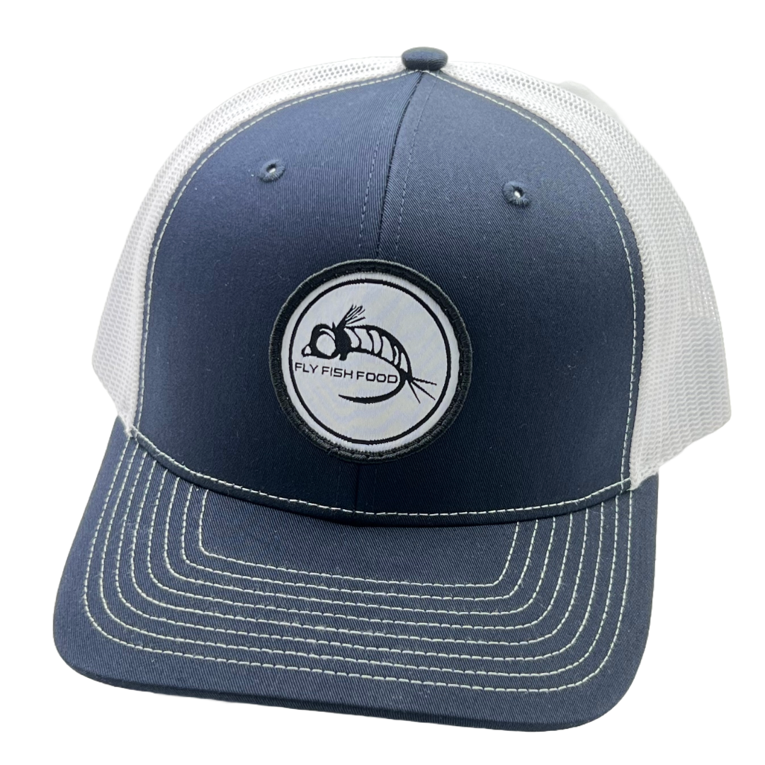 Fly Fish Food Logo Hat - Navy & White Stitching