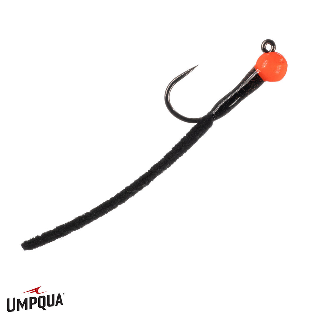Jigged Leather Leech - Black/Orange