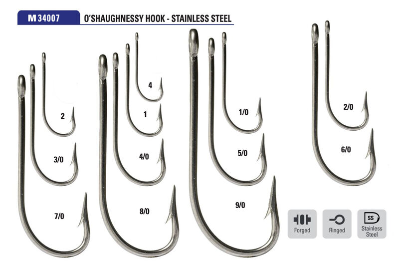 Mustad - O'Shaughnessy Forged Stainless Steel Hook M34007