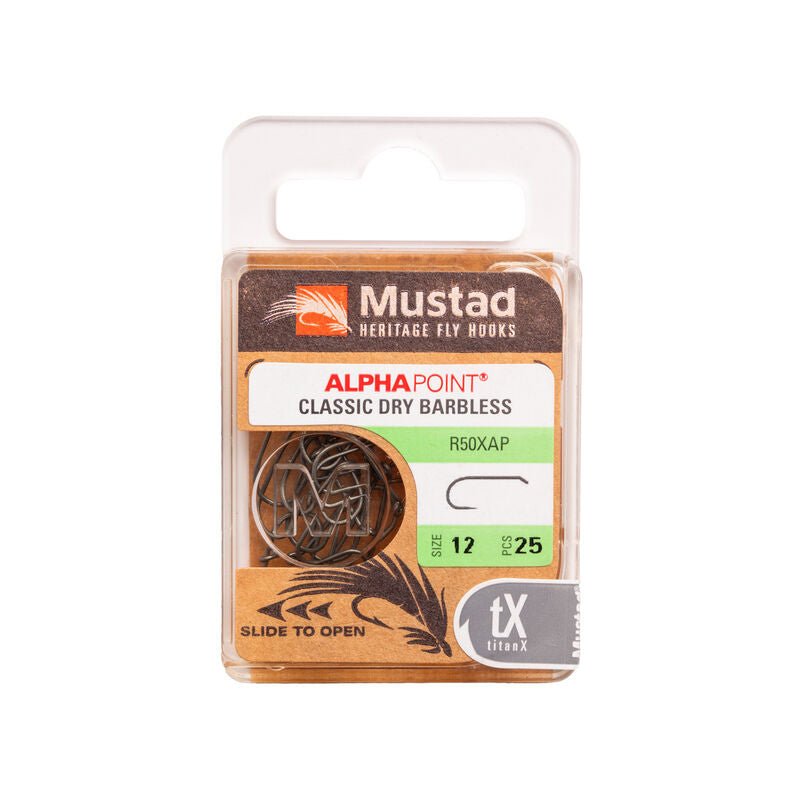 Mustad R50XAP Barbless Dry Fly Hook 10