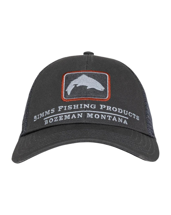 Simms Trout Icon Trucker Hat - Carbon