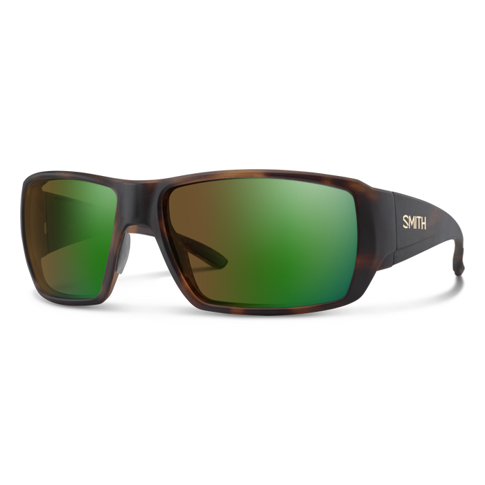 Smith Guide's Choice XL Sunglasses - Matte Tortoise ChromaPop Glass Polarchromic Brown Green Mirror Lens