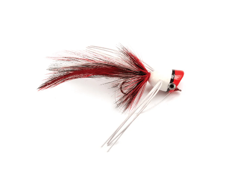 bass popper lure Bass Popper Red & White 6
