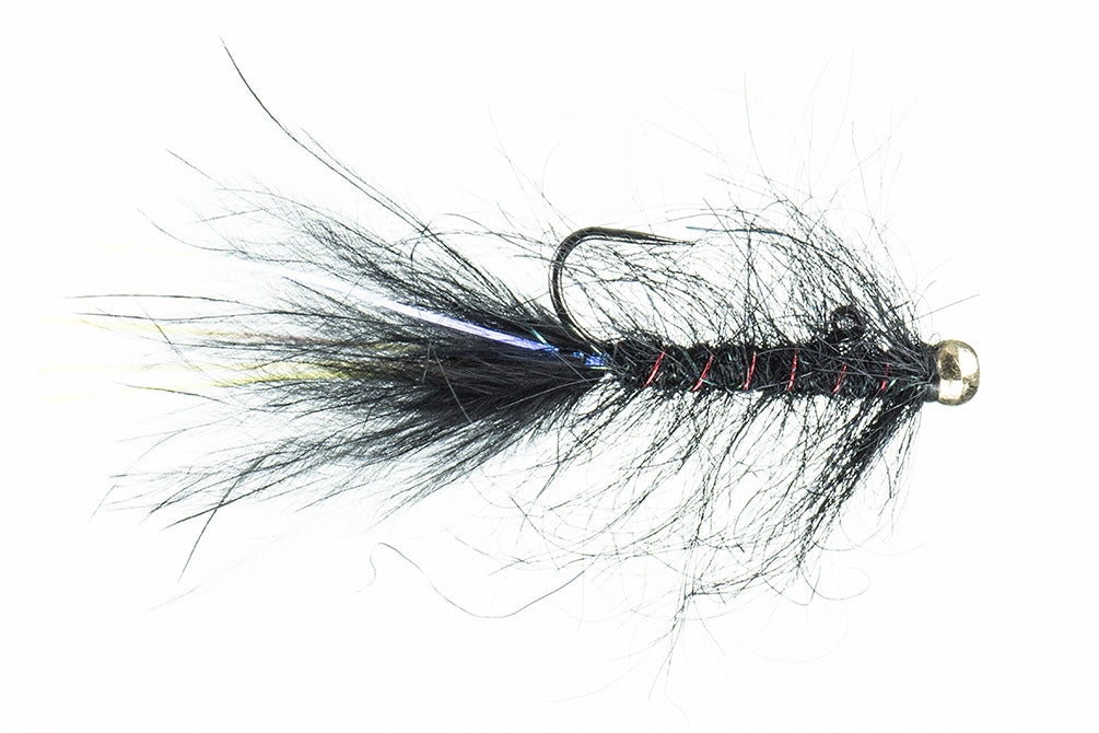 Chan’s Balanced Leech Streamer Fly - Dozen - Black (10 )