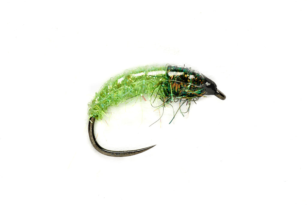 Glister Grub - Green - Barbless