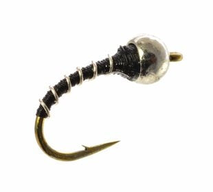 Tungsten Zebra Midge Thin Black