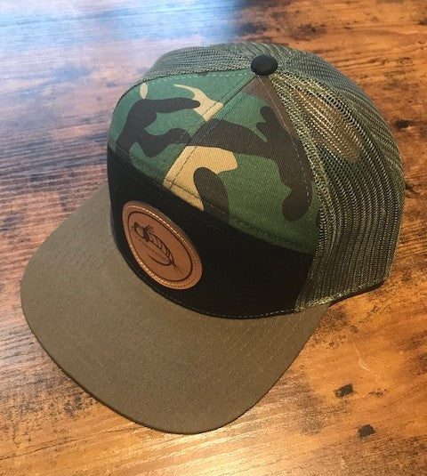 7 Panel Trucker Logo Hat - Camo