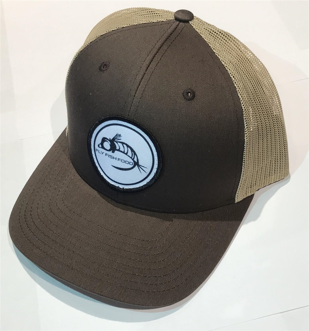 Fly Fish Food Logo Hat - Brown