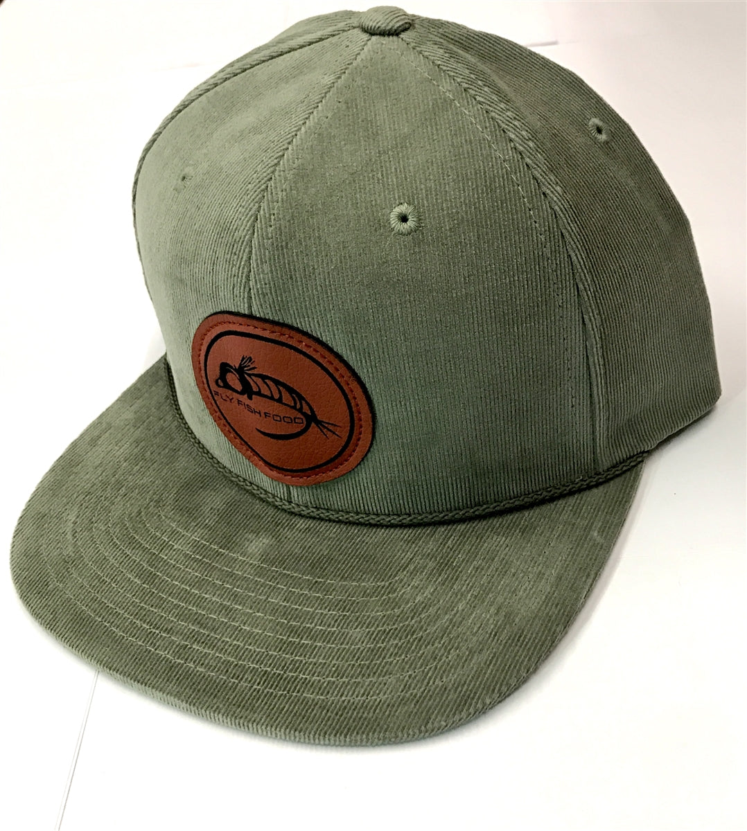 Fly Fish Food Logo Hat - Olive Corduroy