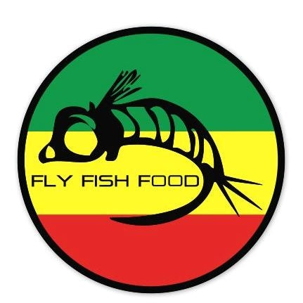 Fly Fish Food Sticker