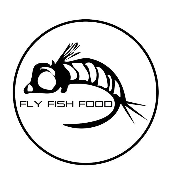 Fly Fish Food Sticker Black & White 4"