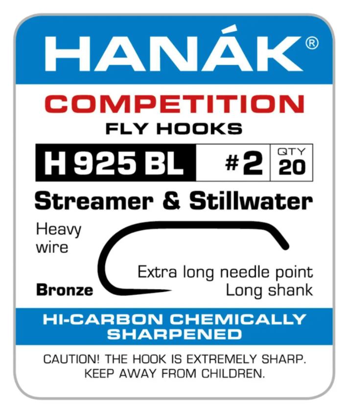 Hanak H 925 Bl Streamer Stillwater Hook Size 2