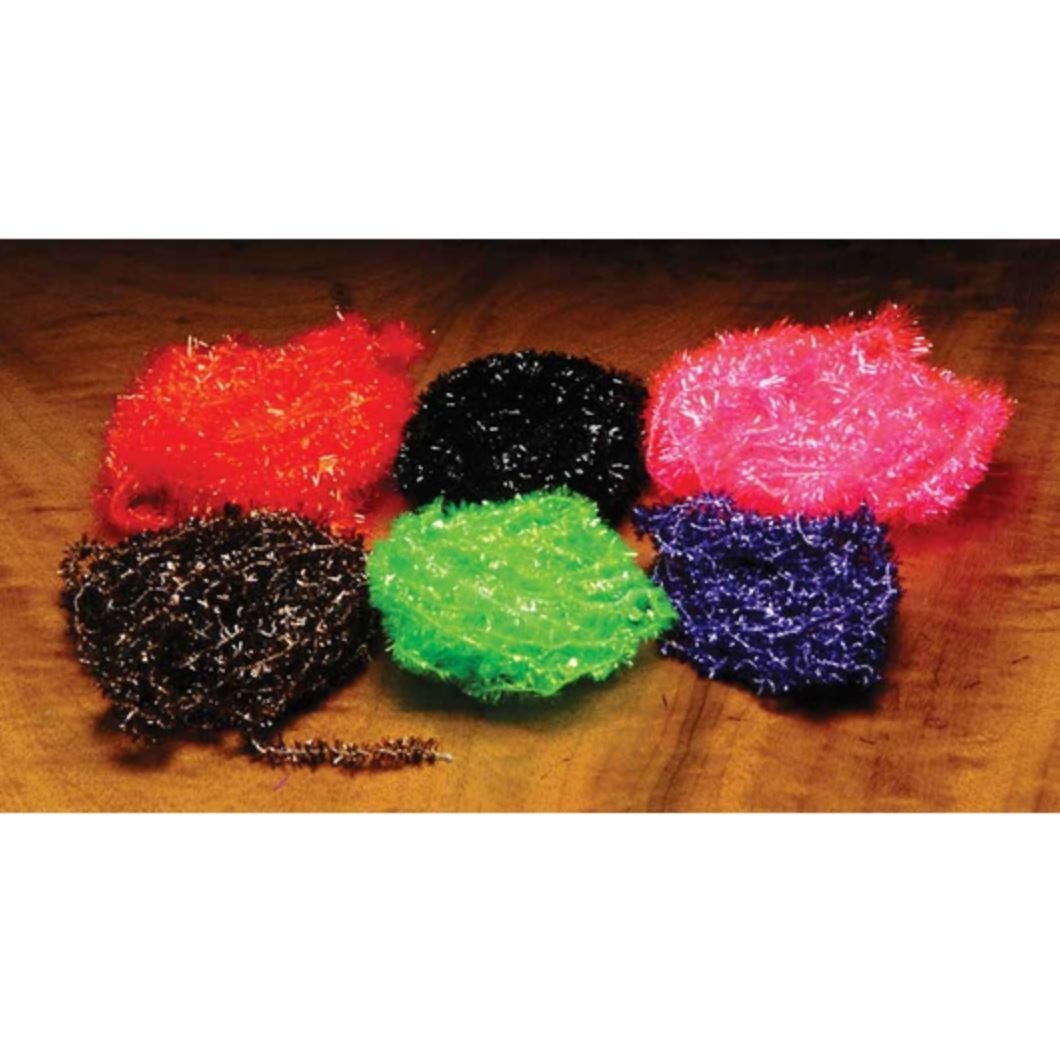 Hareline Cactus Chenille – Medium Size, Flashy Fly Tying Material – 17 Vibrant Colors – Made In USA