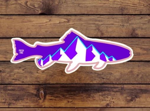 Purple Mountain Trout Sticker – Fly Fish Food