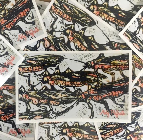 Salmon Fly Sticker