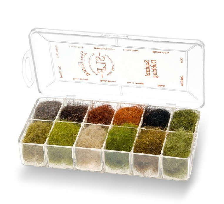 SLF Squirrel Dubbing 12 Color Dispenser