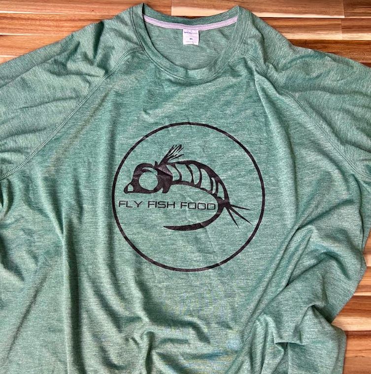 Fly Fish Food Logo T-Shirt Green / Small