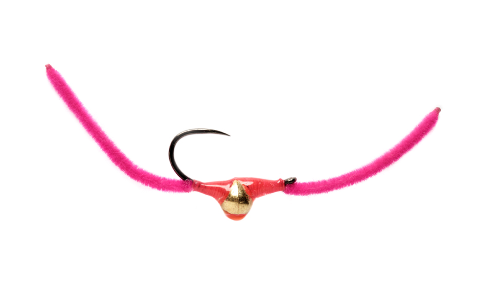 Croston's Chenille Worm Hot Pink Barbless