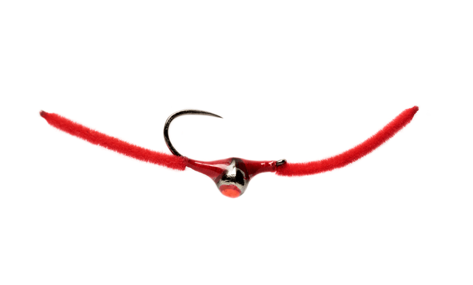 Croston's Chenille Worm Red Barbless – Fly Fish Food