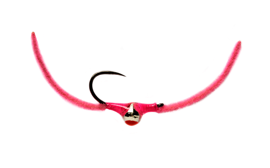 Croston's Chenille Worm Soft Pink Barbless 18C 2.8mm