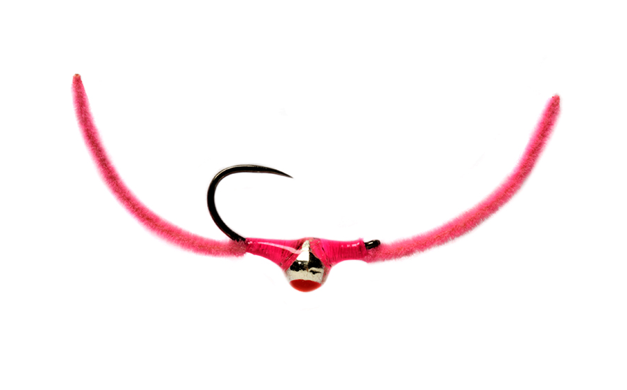 Croston's Chenille Worm Soft Pink Barbless