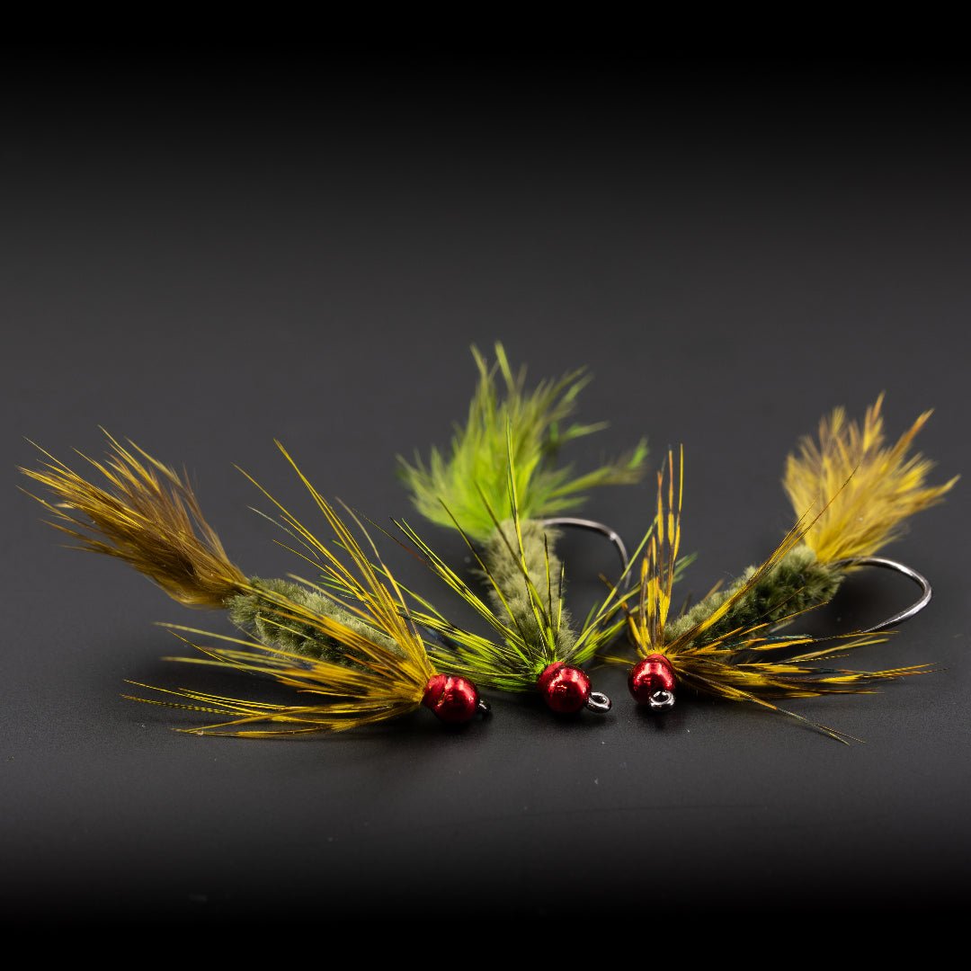 Jigged Olive Willy - Fly Fish Food