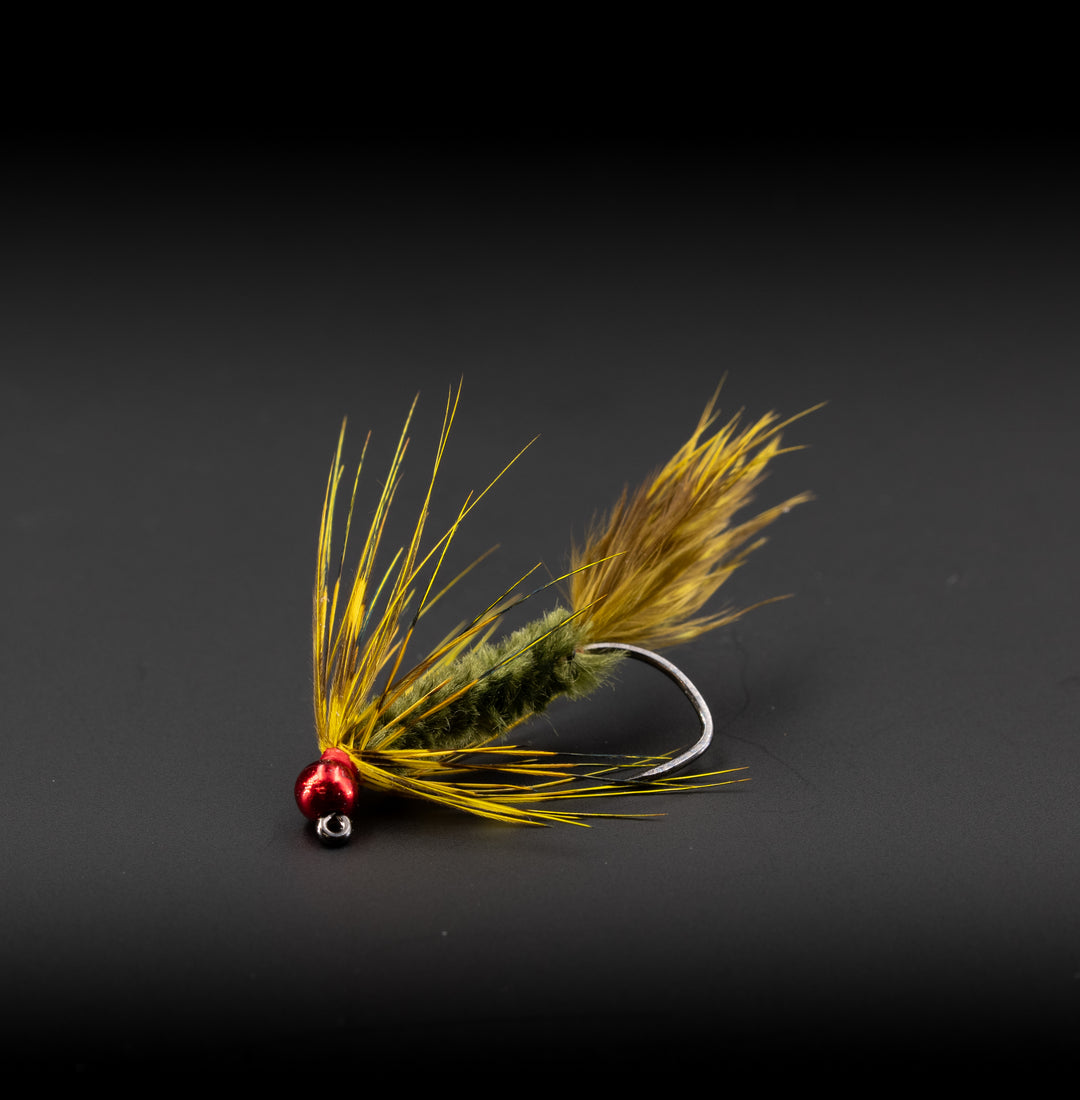 Jigged Olive Willy - Fly Fish Food