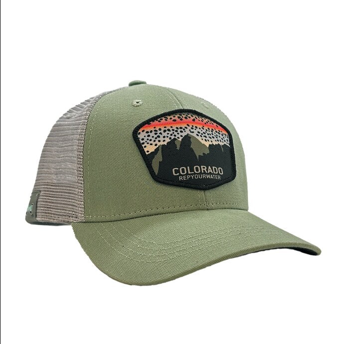 RepYourWater Hat, Standard Fit, Colorado Mountain Rainbow