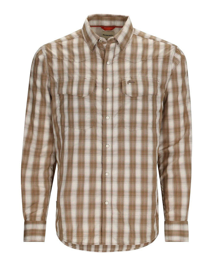 Simms - M's Big Sky Fishing Shirt - Driftwood Plaid - Apparel - Fly Fish Food