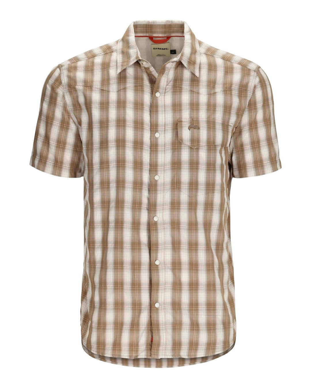 Simms - M's Big Sky Shirt - Short Sleeve - Driftwood Plaid