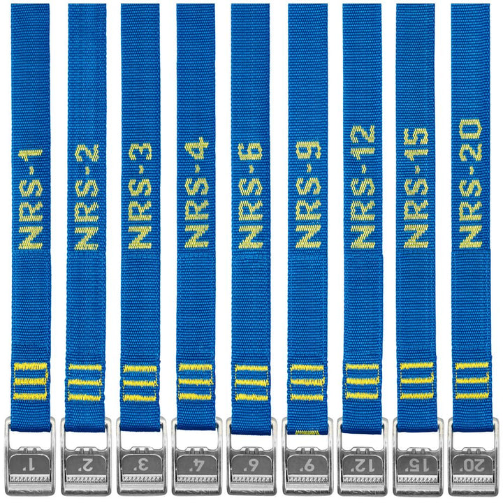 NRS 1" HD Tie - Down Straps Pair - Iconic Blue - Float Tubes & Accessories - Fly Fish Food