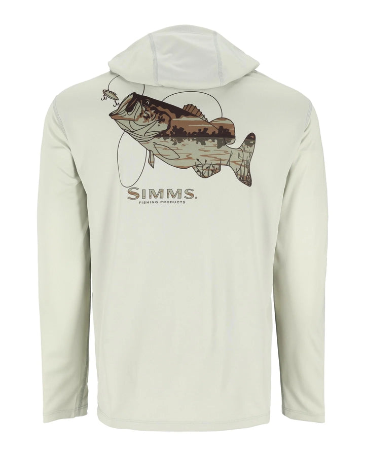 Simms Men's Tech Hoody - Artist Series - Aspen Bass - Fly Fish Food Logo - Apparel - Fly Fish Food