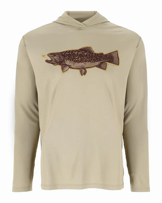 Simms Men's Tech Hoody - Artist Series - Stone Trout Fly FFF Logo
